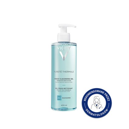 VICHY Vichy Purete Thermale, żel odświeżający do mycia twarzy, 400 ml