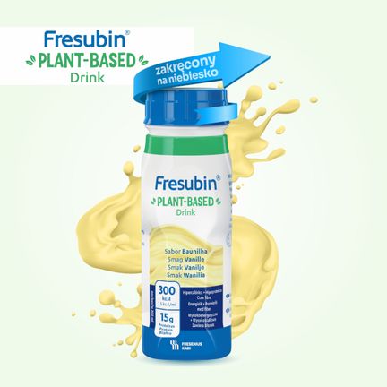 Fresubin PLANT-BASED Drink, smak waniliowy, 4 x 200 ml - ŻYWNOŚĆ SPECJALNEGO PRZEZNACZENIA MEDYCZNEGO