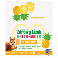 Zdrowy Lizak Mniam-Mniam, smak ananasowy, 40 sztuk