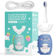 Szczoteczka soniczna 360 dla dzieci – 360 U-shape 2w1 niebieska