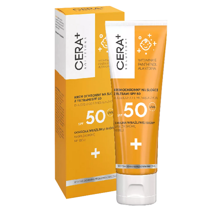 SYNOPTIS CERA PLUS Solutions, krem ochronny na słońce z filtrami SPF 50 dla dzieci od 1. miesiąca życia, 50 ml