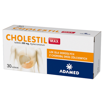 Cholestil Max 200 mg, 30 tabletek - PRODUKT LECZNICZY NIEREFUNDOWANY OTC
