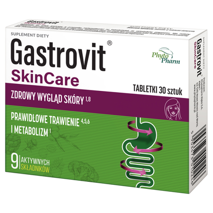 PHYTOPHARM KLĘKA Gastrovit SkinCare, 30 tabletek