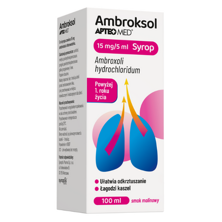 Ambroksol APTEO MED, 15 mg/5 ml syrop, 100 ml - zdjęcie produktu