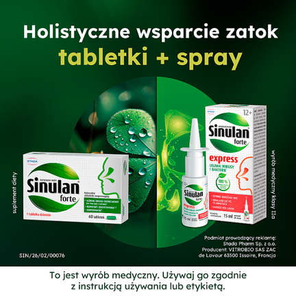 Sinulan Forte, 60 tabletek