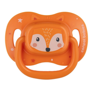 Canpol babies Smoczek silikonowy 0-6m symetryczny Cute Animals pomarańczowy, 1 sztuka