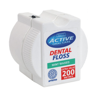 Beauty Formulas Active Oral Care, nić dentystyczna miętowa, woskowana, 200 metrów