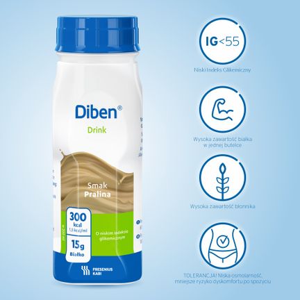 Diben Drink, smak pralinowy 4 x 200 ml - 4051895041513