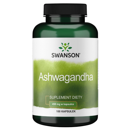 Swanson Ashwagandha 450 mg, 100 kapsułek - zdjęcie produktu