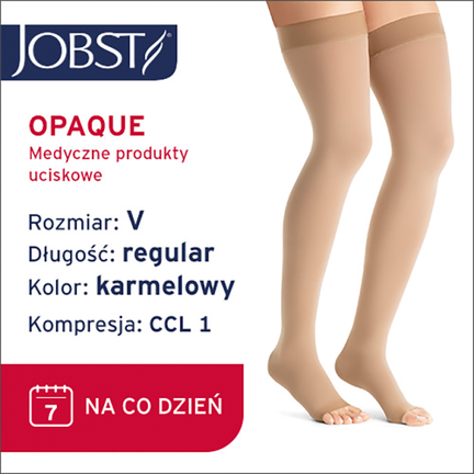 Pończochy uciskowe JOBST Opaque CCL1, karmelowe, r. 5 - 4059993225309