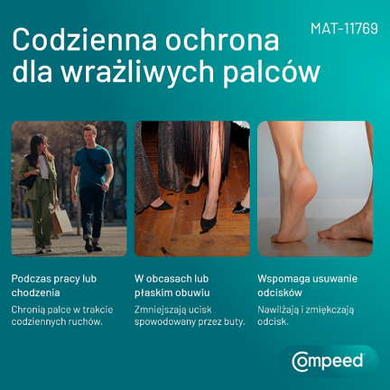 Compeed, plastry na odciski na palcach stóp, 10 sztuk  - PLASTER