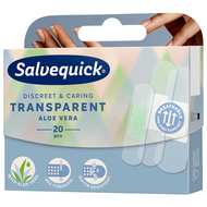 Salvequick Aloe Vera, plaster transparentny z aloesem, 20 sztuk