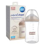 Canpol babies, butelka Natural Shape, smoczek dwustrefowy 35/401, 260 ml 