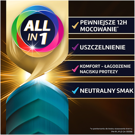 Corega Power Max Supreme All-in-1, krem mocujący do protez zębowych, 40 g - 5054563272737