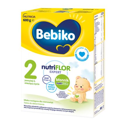 Bebiko NutriFlor Expert 2, mleko następne dla niemowląt po 6 miesiącu życia, 600g - zdjęcie produktu