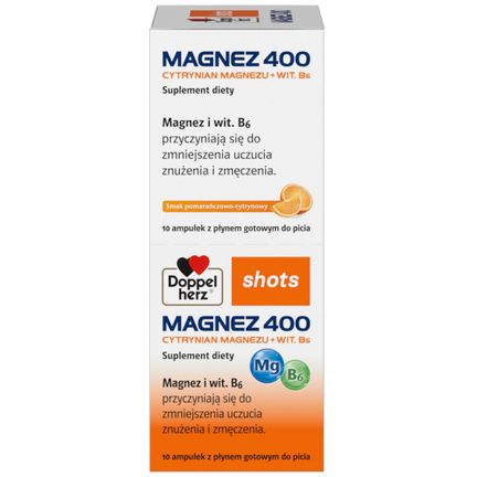 Doppelherz shots Magnez 400, 10 ampułek - zdjęcie produktu