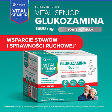 Vital Senior Glukozamina 1500, 30 saszetek - SASZETKA