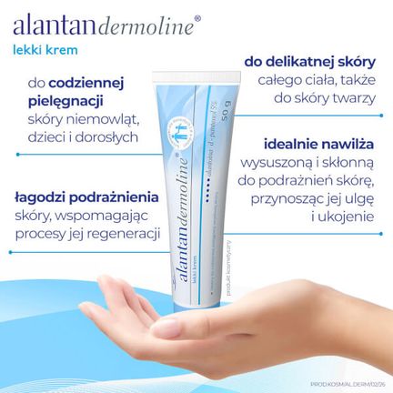 Alantandermoline, lekki krem z 5% d-pantenolu, 50 g - 5908235492421
