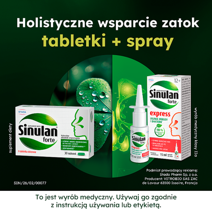 Sinulan Forte, 30 tabletek