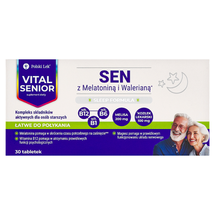 Vital Senior Sen, 30 tabletek - SUPLEMENT DIETY
