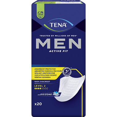 Wkladki chu0142onne TENA Men Active Fit, level 2, 20 sztuk