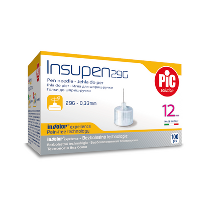Insupen 29G, igła insulinowa, 0,33 x 12 mm, 100 sztuk - zdjęcie produktu