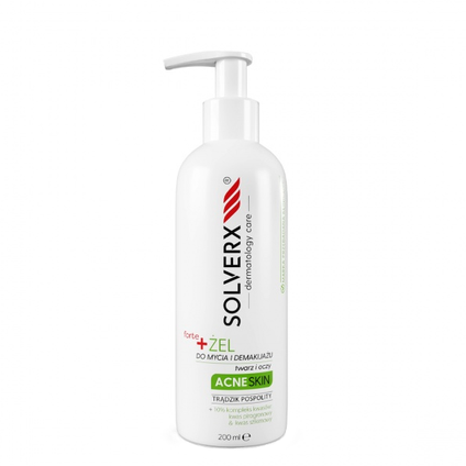 EMPIRE PHARMA Solverx Forte Acne Skin, żel do mycia twarzy i demakijażu, 200 ml — Składniki i ocena