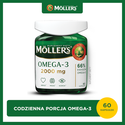 Moller's Omega-3 2000 mg, 60 kapsułek - 5702071507604