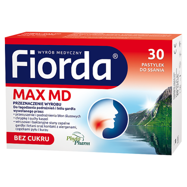 Fiorda Max MD, 30 pastylek do ssania 