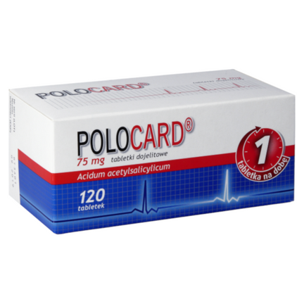 Polocard 75 mg, 120 tabletek dojelitowych, wycofany - zdjęcie produktu