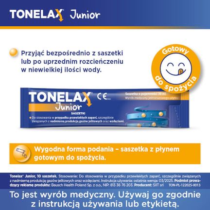 Tonelax Junior, 10 saszetek - Dziecko