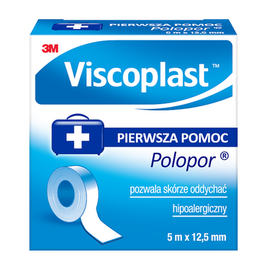 Viscoplast Polopor, przylepiec, 12,5 mm x 5 m, 1 rolka