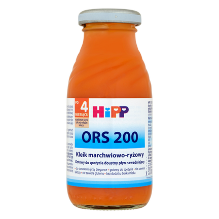 HiPP ORS 200, kleik marchwiowo - ryżowy, 200 ml - zdjęcie produktu