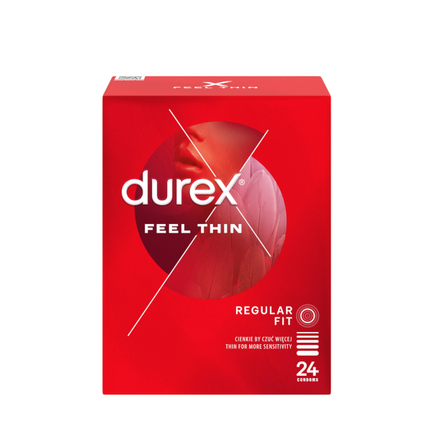 Durex Feel Thin, prezerwatywy, 24 sztuki - zdjęcie produktu