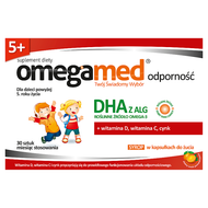 Omegamed Odporność 5+ syrop w kapsułkach do żucia, 30 kapsułek