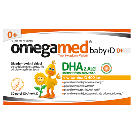 Omegamed Baby+ D,  0+, 30 kapsułek - zdjęcie produktu