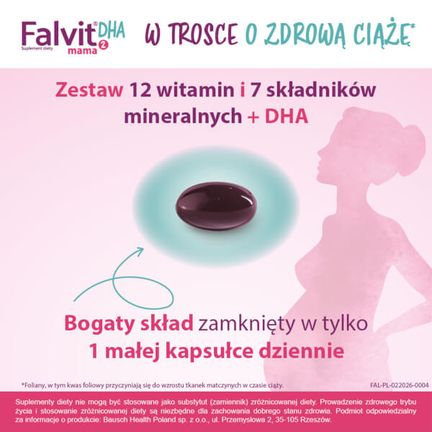Falvit Mama 2 DHA, 30 kapsułek - BAUSCH HEALTH