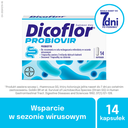 Dicoflor ProbioVir, probiotyk na sezon wirusowy, 14 kapsułek  - SUPLEMENT DIETY