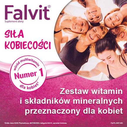 Falvit, witaminy i minerały dla kobiet, 30 tabletek - 5904398317014