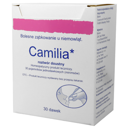 Camilia, na ząbkowanie, roztwór doustny, 30 pojemników jednodawkowych (import równoległy Delfarma) - zdjęcie produktu