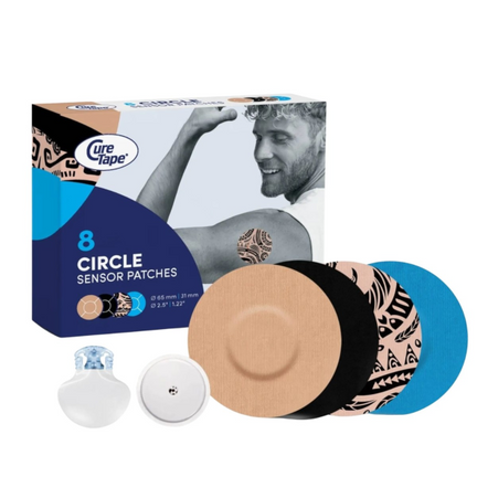 Cure Tape Sensor Patches Circle Mix, plastry ochronne na sensor, 8 sztuk  - zdjęcie produktu