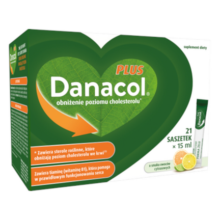 Danacol Plus, 21 saszetek x 15 ml - zdjęcie produktu