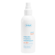 Ziaja Sopot Sun, mleczko w sprayu nawilżające SPF 50+, 170 ml