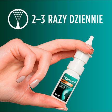 Nasivin Kids 0,25 mg/ml, aerozol do nosa, 10 ml - AEROZOL
