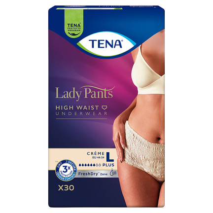 TENA Lady Pants Creme wysokim stanem, rozmiar L, 30 sztuk - zdjęcie produktu