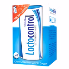 Lactocontrol, laktaza, przy nietolerancji laktozy, 70 tabletek powlekanych