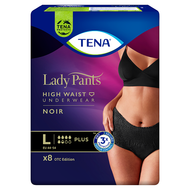 Majtki Tena Lady Pants Plus Noir OTC Edition r. L, 8 sztuk