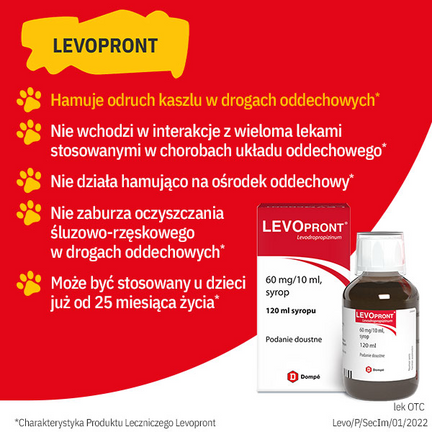 Levopront 60 mg/10 ml, syrop, 120 ml - 5909990910823