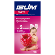 Ibum Forte, zawiesina 200 mg/ 5ml o smaku malinowym, 100 g