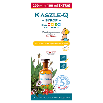 Kaszle-Q dla dzieci, syrop, 300 ml - WYRÓB MEDYCZNY